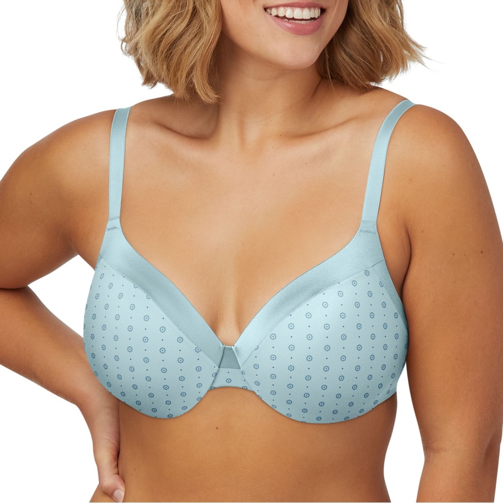 ✨ SALE NWT Maidenform Comfort Devotion Full Coverage Bra LightBluePrint - Picture 2 of 9